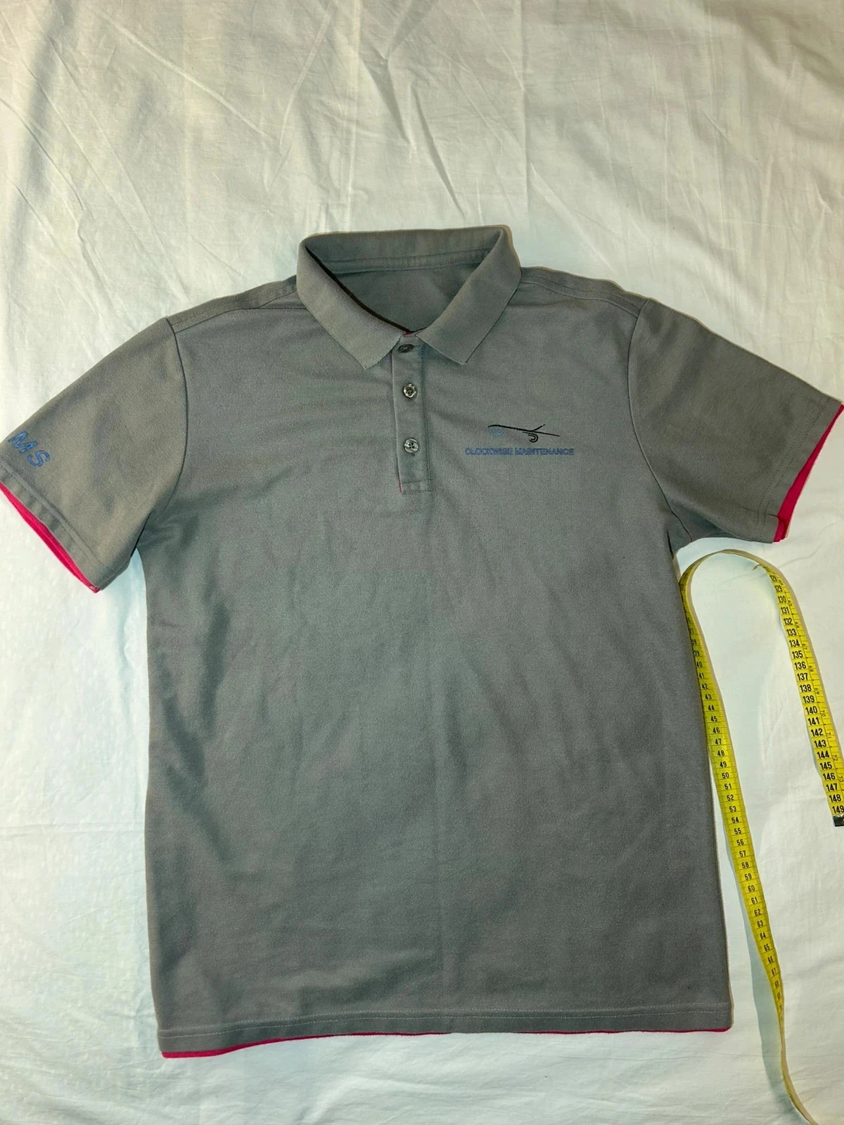 Polo gris publicitaire vintage